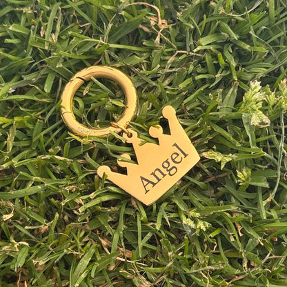 Engraved Crown Dog Tag