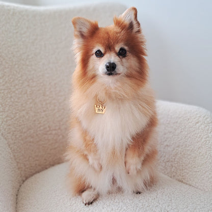 Engraved Crown Dog Tag