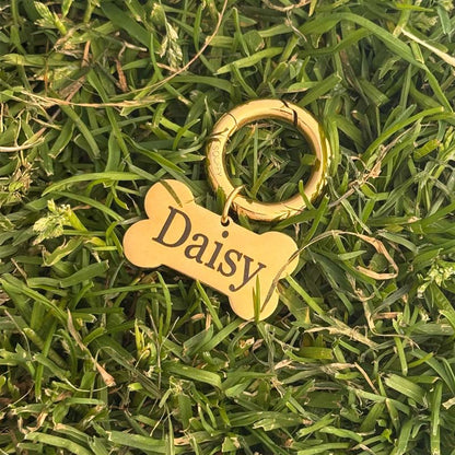 Engraved Bone Dog Tag